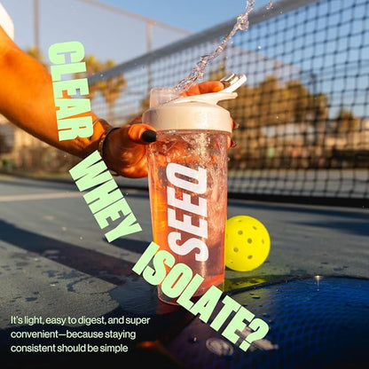SEEQ Clear Whey Isolate Protein Powder, Watermelon Wave, 22 Servings, 22g Protein Per Serving, Sugar-Free, Keto-Friendly, Soy-Free Clear Protein Powder, Juice-Like Protein