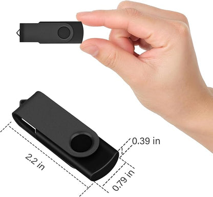 EASTBULL USB Flash Drive Bulk 4GB 200 Pack with Lanyards USB 2.0 Thumb Drive Bulk Memory Stick Swivel Pen Drive for Storage and Backup 4GB 200 Pack