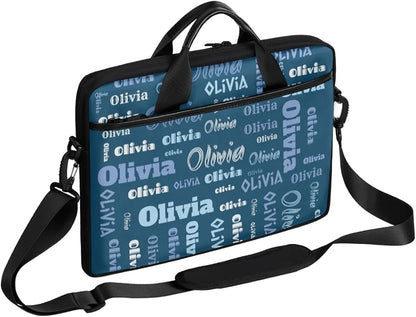Custom-Laptop-Bag 15 Inch with Name Photo Personalized-Computer-Shoulder-Case Briefcases for Women Men Business