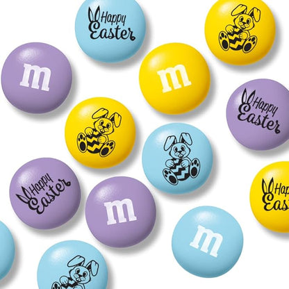 M&M'S WORLD Easter Milk Chocolate Candy Box, Festive Spring Themed Treats in Easter theme gift box, Perfect for Egg Hunts, Basket Fillers, Party Favors, and Seasonal Snacking