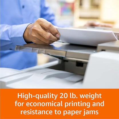 Amazon Basics 30% Recycled Multipurpose Copy Printer Paper, 8.5 x 11 Inches, 20 lb, 1 Ream, (500 Sheets), 92 Bright, White