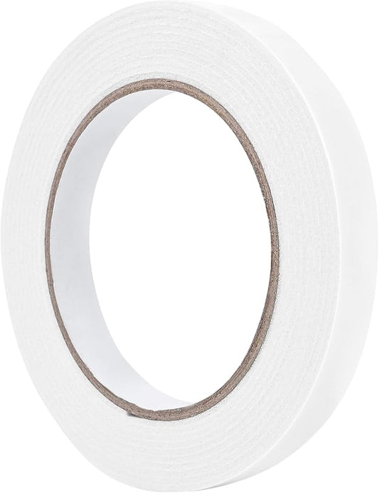 ToLanbbt Double Sided Foam Tape 0.39In x 10FT, Mounting Tape Heavy Duty, Strong Adhesive Weatherproof Seal Strips for DIY Craft Picture Poster, Car & Gap Filling Mountings, Home Office Decor (White)