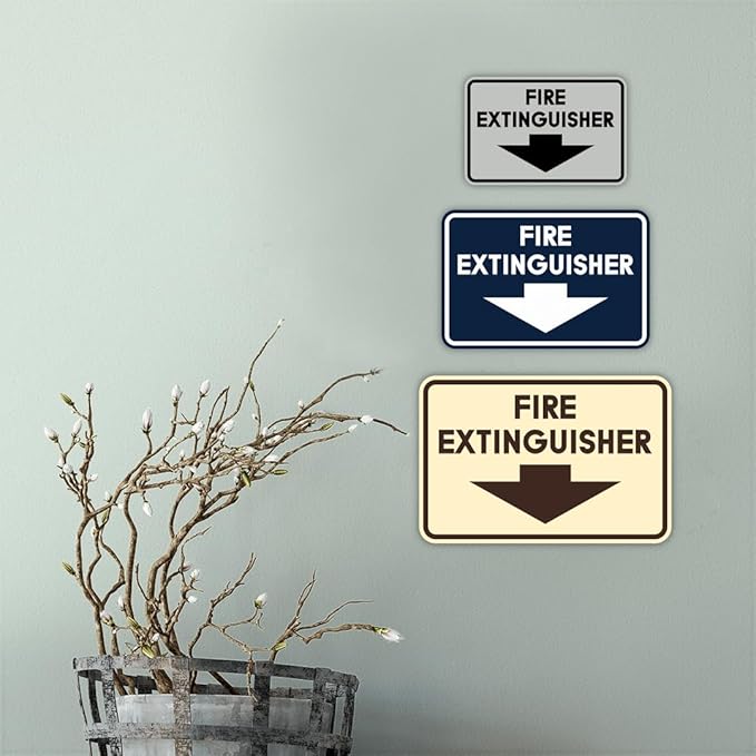 Signs ByLITA Classic Framed Fire Extinguisher (Lt Gray) - Large