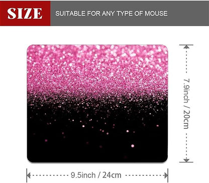 Square Mouse Pad Pink Dream Spot, Personalized Premium-Textured Custom Mouse Mat Design, Washable Mousepad Cloth, Non-Slip Rubber Base Computer Mouse Pads for Wireless Mouse