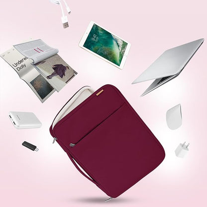 DOMISO 17.3 inch Laptop Sleeve Case Water Resistant Shockproof Protective Computer Bag for 17.3" Notebook/HP Pavilion Envy 17/IdeaPad/LG Gram/MSI with Accesory Bag,Wine