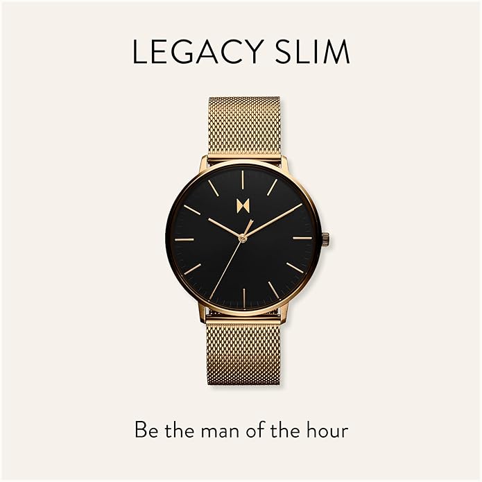 MVMT Men’s Legacy Slim Watch - Analog Watch for Men - Minimalist, Water Resistant 3 ATM/30 Meters Men’s Dress Watch - Premium Japanese Quartz Men’s Wristwatch - 42mm