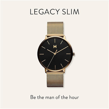 MVMT Men’s Legacy Slim Watch - Analog Watch for Men - Minimalist, Water Resistant 3 ATM/30 Meters Men’s Dress Watch - Premium Japanese Quartz Men’s Wristwatch - 42mm