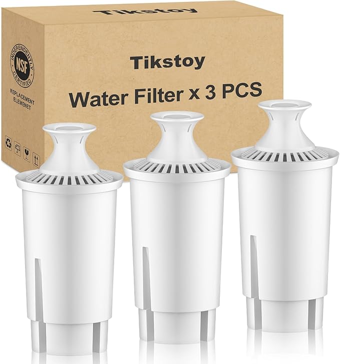 Water Filter Replacement Fit for Brita Water Filter & Pitchers, Water Pitcher Filter Compatible with Brita Classic, Mavea, Ob03, 107007 35557, Reduce Chlorine and Heavy Metals (3)