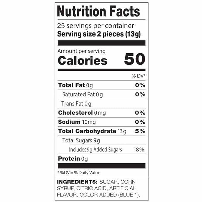 Dum Dums Blu Raspberry Lollipops - Bulk Candy Box with Lollipops Individually Wrapped, Single Flavor Gourmet Suckers - 50 Count