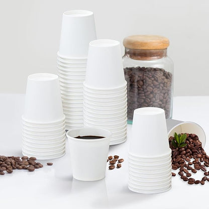 [300 Pack 3 oz Paper Cups White, Small Mouthwash Cups 3 OZ, Mini Disposable Bathroom Cups, Paper Cups 3 Ounce for Bathroom, Supermarket, Birthday Party, Travel, Events, Picnic, BBQ