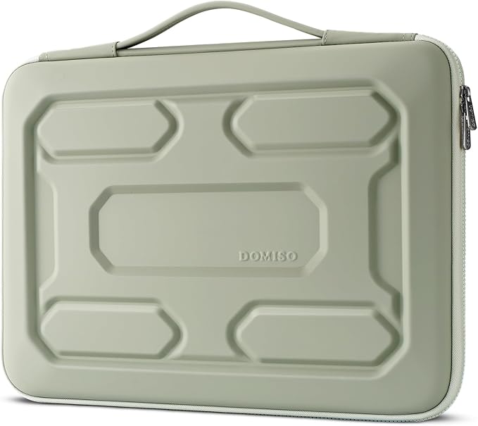 DOMISO 14 inch Laptop Sleeve with Handle Shockproof Computer Bag Waterproof EVA Protective Carrying Case for 14" ThinkPad E480/Yoga 920/13.5" Microsoft Surface Book/HP Pavilion 14 Stream 14,Mint Green