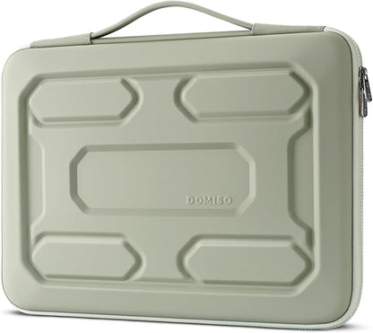 DOMISO 14 inch Laptop Sleeve with Handle Shockproof Computer Bag Waterproof EVA Protective Carrying Case for 14" ThinkPad E480/Yoga 920/13.5" Microsoft Surface Book/HP Pavilion 14 Stream 14,Mint Green