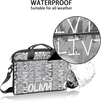 Custom-Laptop-Bag 15 Inch with Name Photo Personalized-Computer-Shoulder-Case Briefcases for Women Men Business