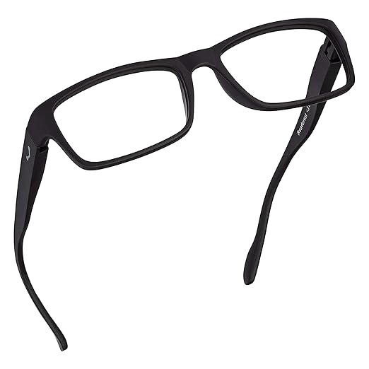 Readerest 3.5 Blue Light Reading Glasses - Lightweight Computer Glasses - Eye Strain, UV Glare Protection (Black)