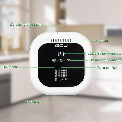 GCJ Mutil function Air Purifier for Pets,Pet air purifier purify Odor with Negative Ions and Ozone Quiet ,323ft²,Compact Small Portable Ionizer for Classroom,Toilet, Closet, Room,Office