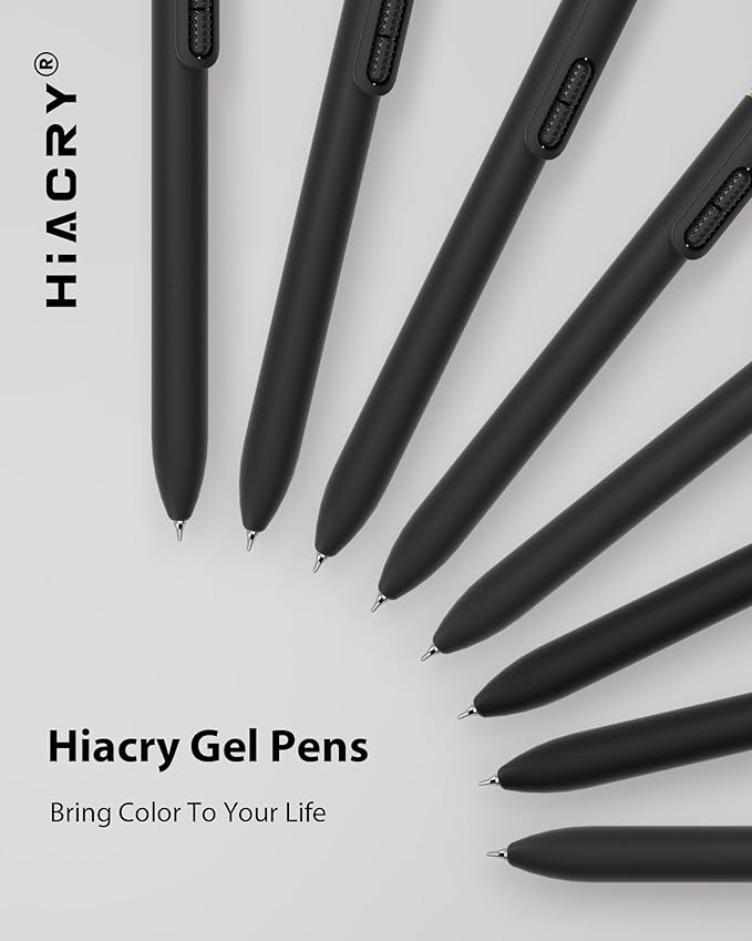 Fidget Gel Pens 8 Pack - 0.7mm Fine Point Black Ink, Smooth Writing Pens, Quick-Dry Black Ink for Journaling, School & Office Supplies, Long Lasting Aesthetic Pens, Gift for Man（Black Color