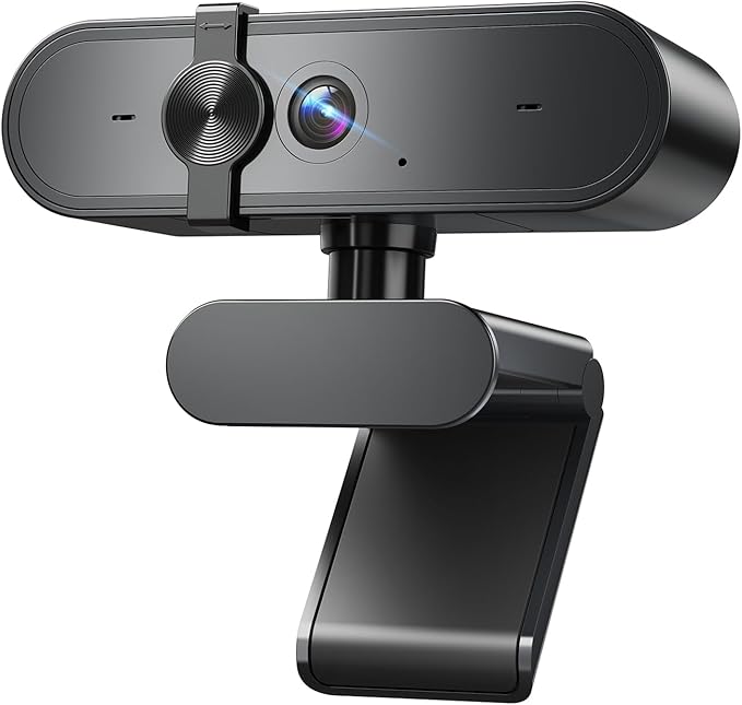 1080P Webcam Computer Camera with Microphone & Wide View - Auto Light Correction Webcam for PC, Mac, Laptop, Desktop - Built-in Privacy Cover Plug & Play USB for Zoom/Skype/Streaming