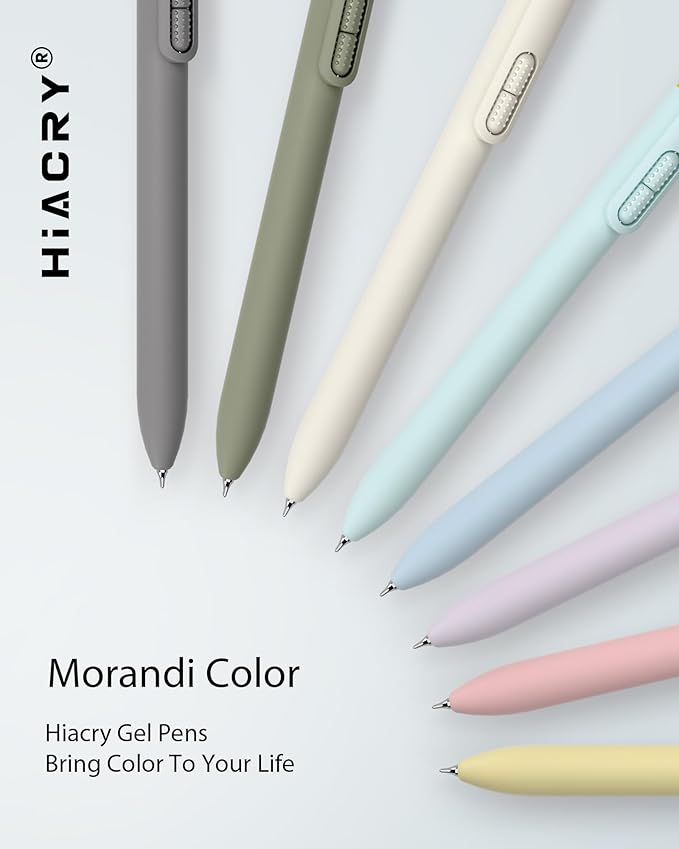 Fidget Gel Pens 8 Pack - 0.7mm Fine Point Morandi Colors Black Ink,Smooth Writing Pens, Quick-Dry Black Ink for Journaling, School & Office Supplies, Long Lasting Aesthetic Pens, Gift for Women