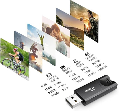 KEXIN 32GB USB Flash Drives 10 Pack Thumb Drives Data Storage 32G Memory Stick Jump Drive for Storage and Backup (32GB, Black)