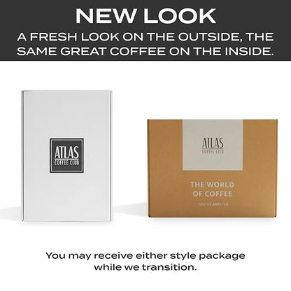 Atlas Coffee Club World of Coffee Discovery Set - Gourmet Coffee Gift Sampler - 8-Pack Variety Box of the World’s Best Single Origin Coffees - Freshly Ground Coffee