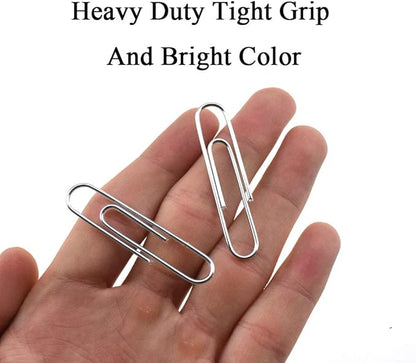 HAHIYO Paper Clips Large 2 inches Length Silver Paperclips Vinyl Coated Prevent Scratching Tearing The Pages Sturdy for Bookmark Organize Home Office School 80 Pack