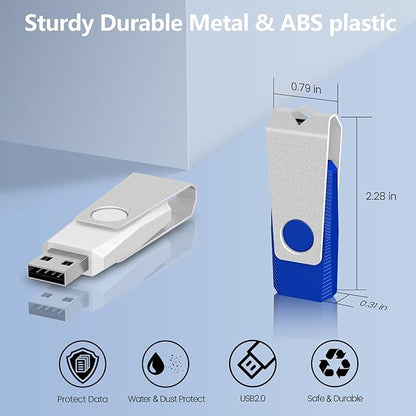 16GB USB Flash Drive 20 Pack AGECASH USB 2.0 Thumb Drive Flash Drives Pack Memory Stick Zip Jump Drives with Lanyards (16GB -Colorful)