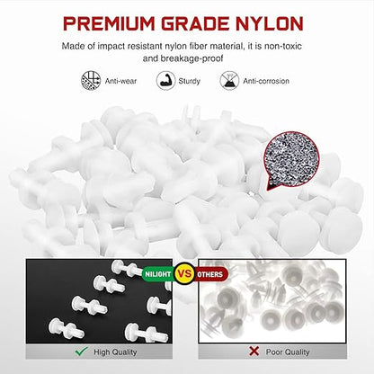 Nilight 40PCS Nylon Front Bumper Push-Type Retainer Clips-91503-SZ3-003 10mm Compatible with Honda and Acura Car Push Retainer Kit 2 Years Warranty