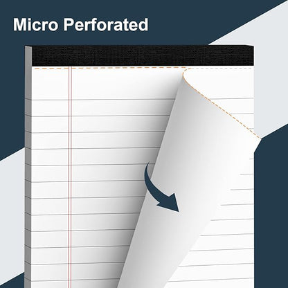 8 Pack Legal Pads 4x6 Inch 30 Sheets Mini Lined Paper Pads for Office Supplies Taking Notes/Writing List, Small Notepads College Ruled Legal Memo Pad for Home, Office, School, or Business Writing Pad