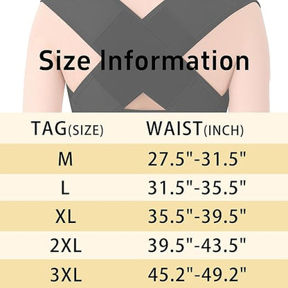 Posture Corrector for Women and Men Plus Size Full Back Support Brace Straightener Scoliosis Spine Upper Back Pain Relief Adjustable Shoulder Instant Posture Corrector with Hunchback Black Medium