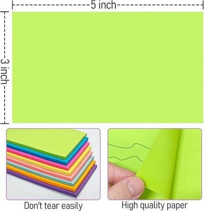 24 Pack 1200 Sheets Sticky Notes 3x5 Bright Color Self-Stick Notes Pads 50 Sheets/Pad, 8 Colors