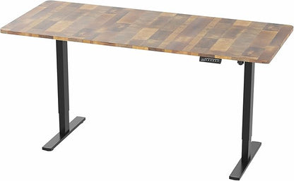 VIVO Electric 71 x 30 in Standing Desk, Memory Height Adjustment, 1B Series, Reclaimed Wood Top Black Frame, DESK-KIT-1B7P