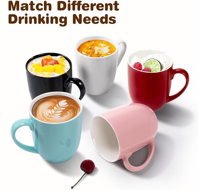 Urbanstrive 16 oz Large Coffee Mug with Handle Tea Cup Novelty Coffee Cup Idea Gift for Men Women Office Work (Pink)