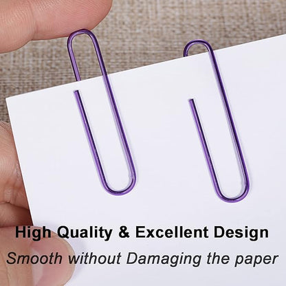 PaperClips, 100PCS 2" Paper Clips Large（50MM, Durable & Rust Resistant Coated PaperClips, Large Paper Clips Great for Office, School and Personal Use