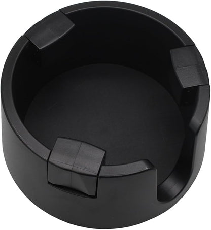 Anti Spill Cup Holder - Adjustable Plastic Drink Holder - Adhesive Desk Cup Holder for Home Office Couch Table - Black