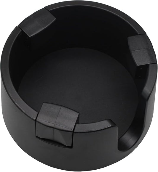 Anti Spill Cup Holder - Adjustable Plastic Drink Holder - Adhesive Desk Cup Holder for Home Office Couch Table - Black