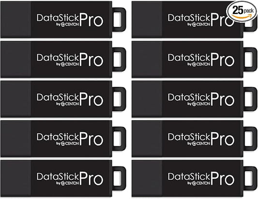 Centon USB 3.2 Gen1 Datastick Pro (Black),128GB 25 Pack