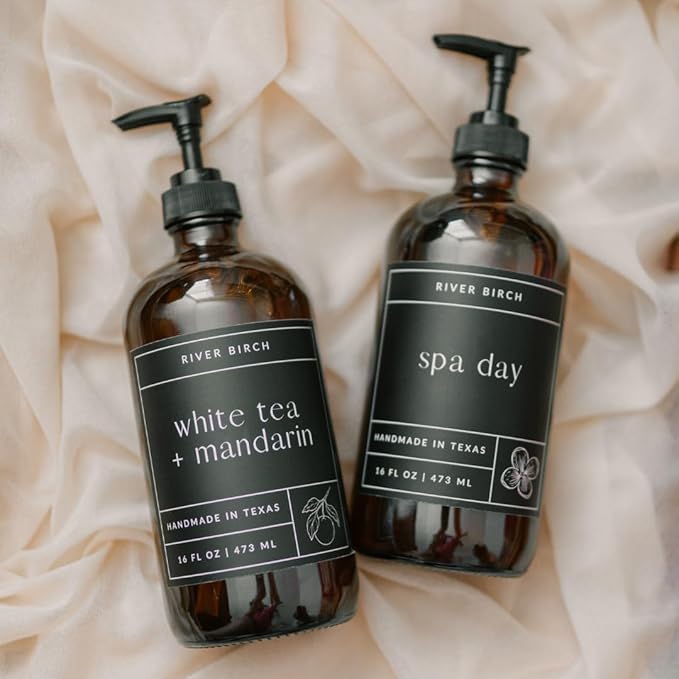 River Birch Sea Salt + Citrus Scented Natural Hand Soap Refill - Handmade Moisturizing Hand Wash Luxury Scented Hydrating Soap - Vegan and Non-Toxic - 32 Fl Oz