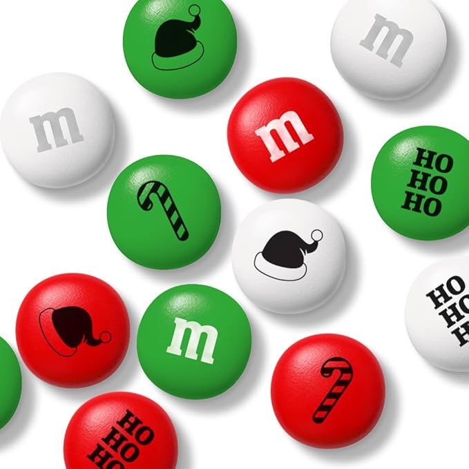M&M'S WORLD Holiday Candy Dispenser, Unique Holiday Gift filled with Pre-Designed M&M’S Holiday Candies