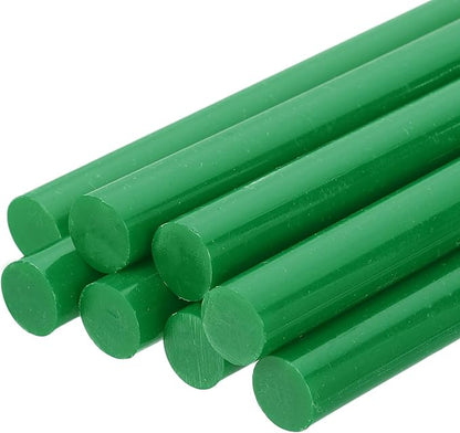 uxcell 8 Pcs Mini Hot Glue Sticks, 0.43" Dia x 7.87" Long EVA Glue Gun Sticks, Dark Green Mini Hot Melt Glue Sticks for DIY Craft Sticky Projects