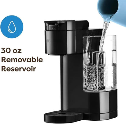 Keuriig K-Express Essentials Single Serve Coffee Maker, 3 Cup Sizes, 36oz Removable Reservoir, kcup Pod Compatible, Fast Brew, Travel Mug Friendly, Auto-Off, Compact 6.5” Design (Black)