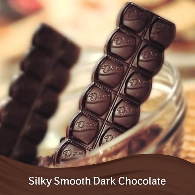 DOVE Dark Chocolate Candy Bars, Full Size Candy Bars, Suitable for Snacking, Parties, and Gift Baskets, 1.44 oz (Pack of 18)