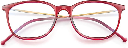 VISOONE Anti Slip TR90 Blue Light Blocking Glasses Size M Eyewear Frame with Anti Glare Eye Protection for Women GaeL