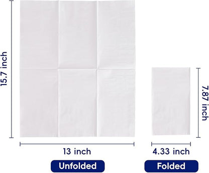200 Pack Paper Napkins Disposable Guest Towels, Premium Quality 3-ply Dinner Napkins Soft, Absorbent Paper Hand Towels for Party or Wedding