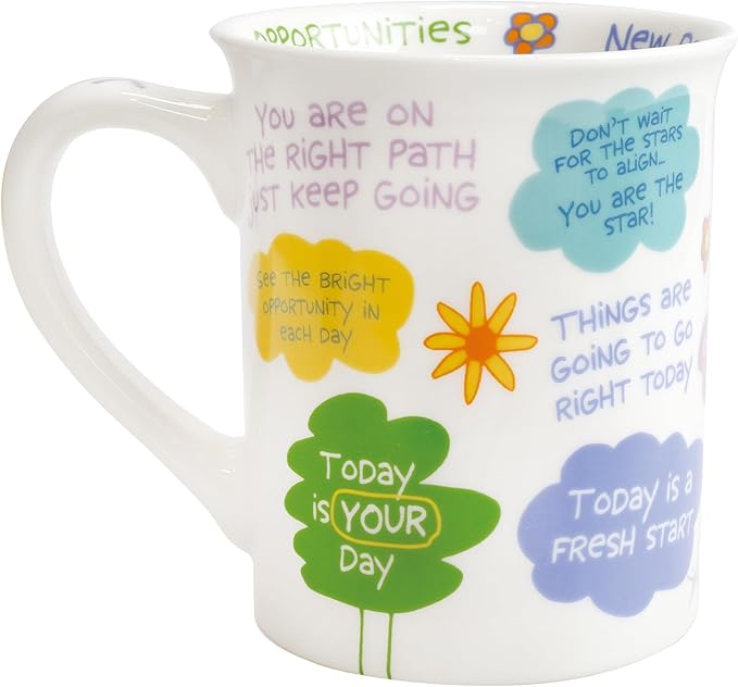 Enesco Our Name is Mud the Morning Motivation Messages Coffee Mug, 16 Ounce, Multicolor