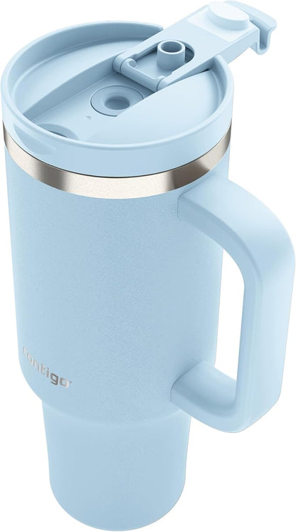 Contigo Streeterville 40oz Tumbler, Stainless Steel Vacuum Insulated, Leak-Proof, Cold for 29 Hours, Glacier