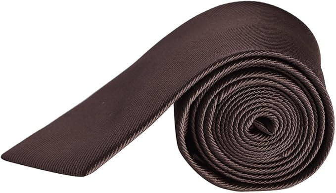 QBSM Mens Solid Polyester Textile Neckties Pure Color Neck Ties