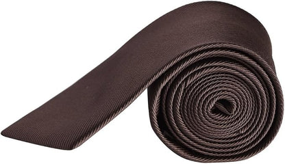 QBSM Mens Solid Polyester Textile Neckties Pure Color Neck Ties