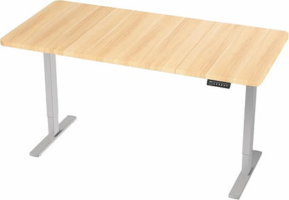 VIVO Electric 71 x 36 in Standing Desk, Memory Height Adjustment, 1B Series, Light Wood Top Gray Frame, DESK-KIT-1G7C-36