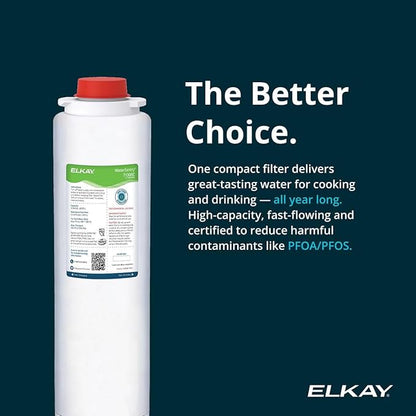 Elkay Liv EZ Built-in Filtered Wall-Mount Water Dispenser – Battery Powered, NSF Certified, Push Button, Reduces Lead & PFAS, Steel Gray – Ideal for Home