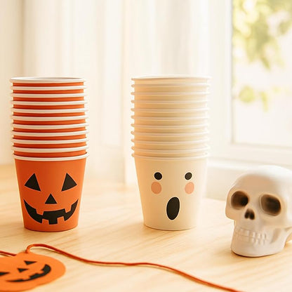 50 Pcs Halloween Shot Cups 2oz Paper Disposable Shot Glasses Mini Halloween Party Cup for Party Drinking Supplies